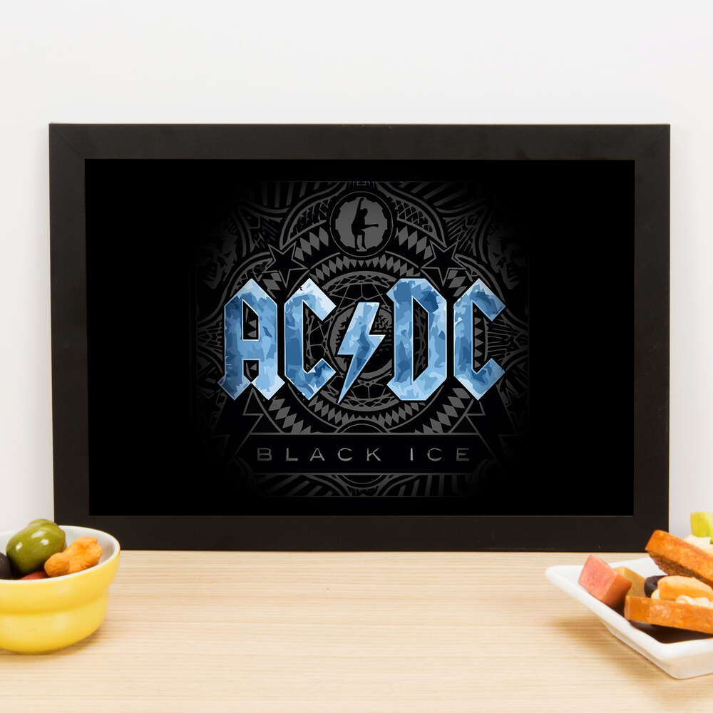 Quadro Ac Dc Black Ice 33x22 Cm