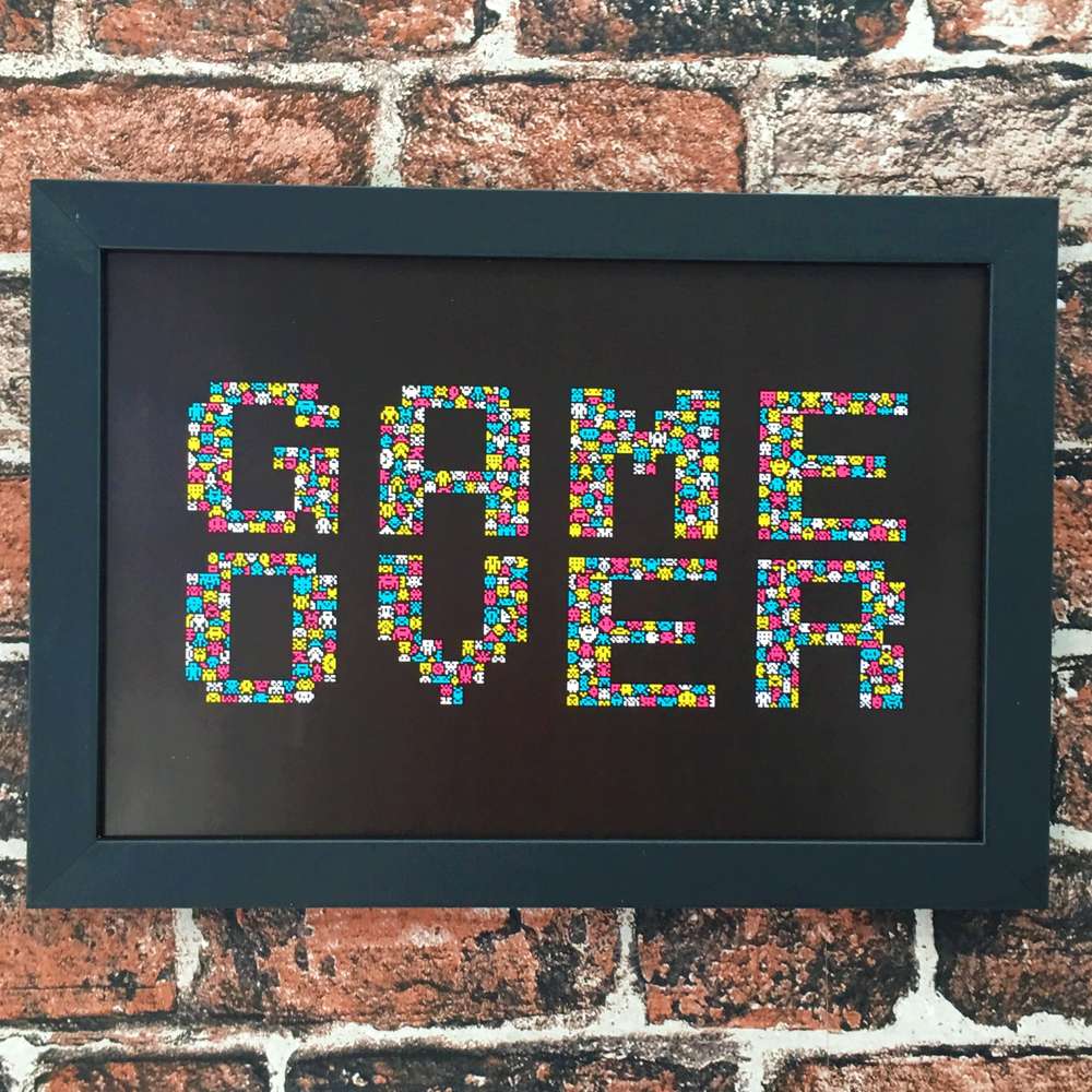 Quadro Game Over Linha CDB Designer 22x33 cm