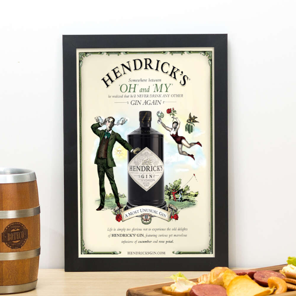 Quadro Hendrick S Gin Linha Cdb Designer 33x22 Cm