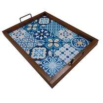 Bandeja Decorativa de Azulejos - Blue - 43 x 33 cm