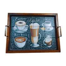 Bandeja Decorativa de Azulejos - Super Coffee - 43 x 33 cm
