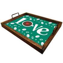 Bandeja Decorativa de Azulejos - We Love Coffee - 43 x 33 cm