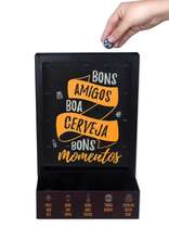 Jogo Quadro porta tampinhas p/ cerveja - Bons Momentos e Amigos   