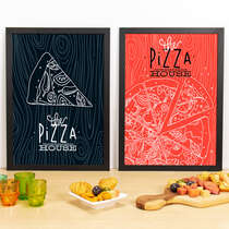 Kit Especial Quadros Decorativos - The Pizza House  - 45x33 cm (Preto e Vermelho)