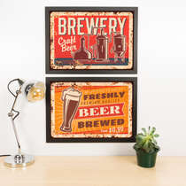 Kit Especial Quadros Decorativos - Craft Beer - 45x33 cm