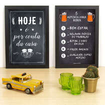 Kit Especial - Quadros É por nossa conta + 5 motivos para beber- 33x22 cm