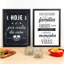 Kit Especial - Quadros Por Conta da Casa + Momentos - 45x33 cm