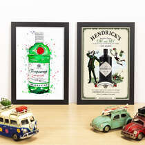 Kit Especial - Quadros Tanqueray Bubble + Hendrick´s Gin - 33x22 cm