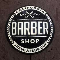 Luminoso Barber Black Bolha - 42 cm