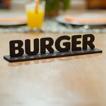 Palavra Decorativa com base  - Burguer