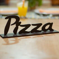 Palavra Decorativa com base  - Pizza