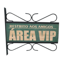 Placas Aramadas de Metal - Área Vip 