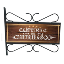 Placas Aramadas de Metal - Cantinho do Churrasco