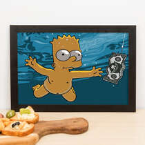 Quadro Bart Simpson Nevermind - 23x33 cm