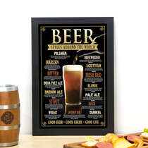 Quadro Beer Styles Around The World - 33X23 cm   