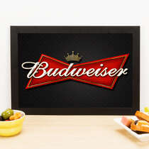 Quadro Black Budweiser  - 33x22 cm  