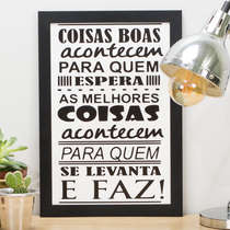 Quadro Coisas Boas Acontecem - 33x22 cm 