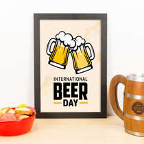 Quadro Decorativo - International Beer Day - 33x23 cm 