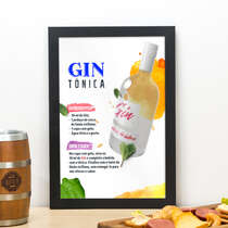 Quadro Gin + Tônica - 33x22 cm
