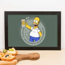 Quadro Homer Simpson - A Solução dos problemas  - 23x33 cm