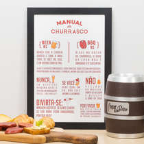 Quadro Manual do Churrasco - 33x22 cm 