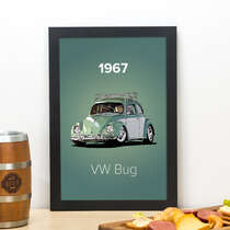 Quadro VW Bug 1967 - 33x22 cm  