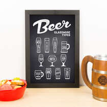 Quadro - Beer Glassware - 33x23 cm