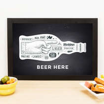 Quadro - Beer Here - 23x33 cm