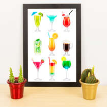 Quadro - Cocktails - 33x23 cm