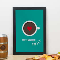 Quadro - Coffee Smile - 33x22 cm