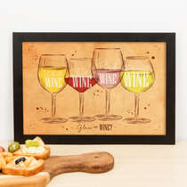 Quadro - Glass of Wine - 23x33 cm (Nude)