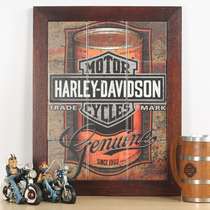 Quadro de Azulejos - Harley Davidson - 47 x 37 cm 