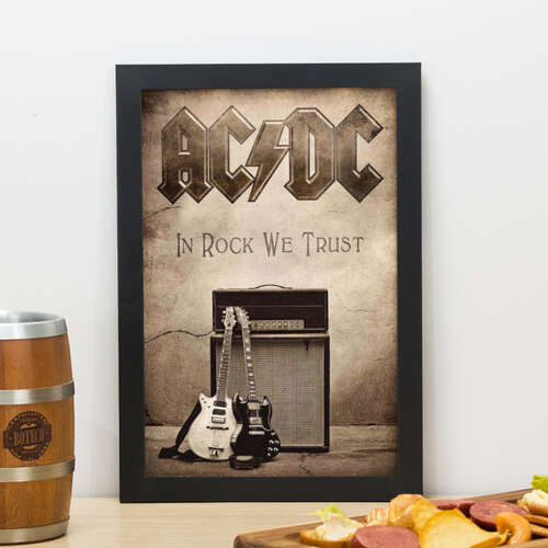 Quadro AC/DC In Rock We Trust - 33x23 cm