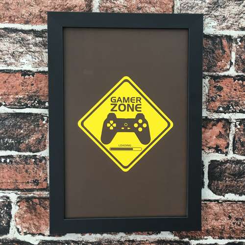 Quadro Game Zone Linha CDB Designer 33x22 cm