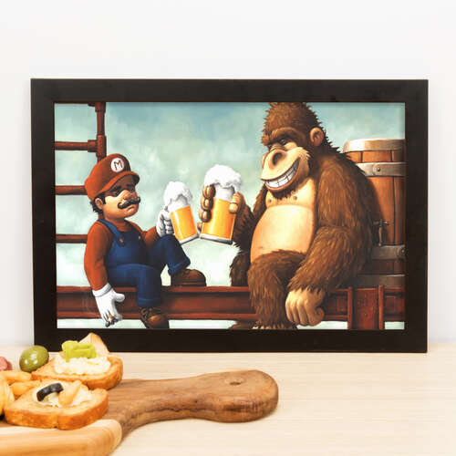 Quadro Super Mario Bros. & Donkey Kong- 23x33 cm