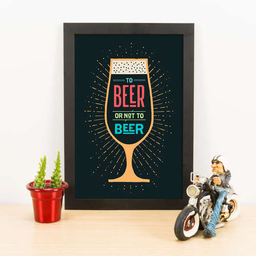 Quadro - To beer or not to beer - Cores - 33x23 cm